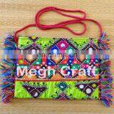 Tribal Vintage Patchwork Cotton Wallet- Handmade Patchwork Clutch Purse-Indian Embroidery Clutch Purse thumbnail-1