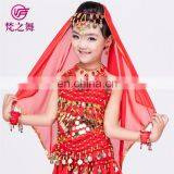 P-9055 120D Chiffon Chiffon Glittery Children Kids Belly Dance Head Veil Scarf thumbnail-3