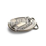 antique silver metal 2D cobra belt buckle
