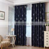 Custom Cheap Modern Simple Colorful Silver Stars Floral Full Shading Heat Proof Grommet Hooks Eyelet Blind Window Curtains thumbnail-2