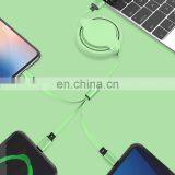 3 In 1 Usb Cable Micro Usb Fast Charging Nylon 1M 2A 2020 New Product Cable Original Factory Wholesale Data Line Cable thumbnail-3