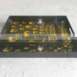 Lacquer Tray, Mother of Pearl Tray, Square Tray