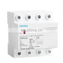 3P 63A 380V Three Phase Din Rail Automatic Recovery Reconnect Over Voltage Under Voltage Protective Protect Protector Relay