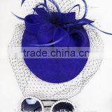2015 New Coming Women Felt Wool Fascinator Hat With Veiling thumbnail-4