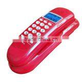 Plastic Housing Red Wall Phone With Caller id