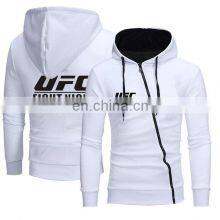 S-5XL 100%polyester Spring and Autumn New Men's Printed UFC Long Sleeve Hooded Casual Sports Zipper Sweater Coat thumbnail-4