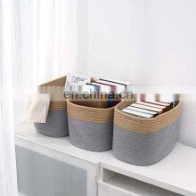 Custom Logo Bag Toys Baby Items Rope American Cotton Woven Children Storage Baskets thumbnail-2