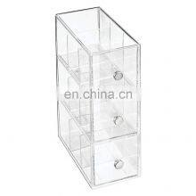 Acrylic Clear Multi-Dividers Organizer Stackable 3 Drawers Tea Bag Acrylic Storage Box