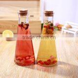 350ml Cone-shaped Glass Bottle With Cork for Ice Drink Wholesale thumbnail-3