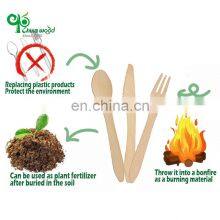 Yada Eco - Friendly Disposable Wooden Case Steak Take Away Spoon Knife And Fork Set Wooden Disposable Cutlery thumbnail-3