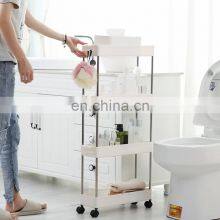Slim Storage Cart Mobile Shelving Unit Slide Out Storage Rolling Utility Cart Tower Rack For Kitchen Bathroom thumbnail-1