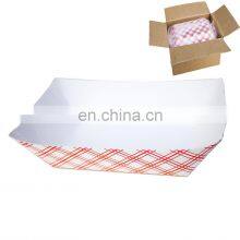 Food Grade Brown Kraft Paper Lunch Box Boat Box Shape Kraft Paper Container Fast Food Paper Tray thumbnail-1