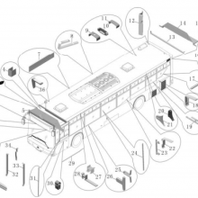 Other Performance Parts Original 5805-06992 ZK6129H China Bus Parts LH+RH Side Trim Accessories thumbnail-6