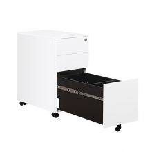 Modern 3-Drawer Mobile Pedestal Cabinet Metal Storage for Home Office School & Hospital Use thumbnail-3