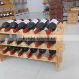 2016 Wooden Wine Rack, Wine Display Rack, Pine Wood Wine Rack thumbnail-2