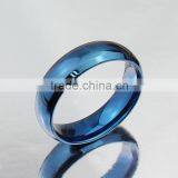 Blue Color Titanium Stainless Steel Ring thumbnail-2