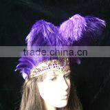Wholesale Purple Feather Headdress Indian Hairbands Headdress thumbnail-2