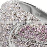 New Fashion Simple Couple Ring Sterling Silver Jewelry Engagement Ring in 916 Gold thumbnail-4