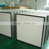 Minipleat filter panels for clean room technology