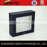 Square and Black, High-grade Packaged Gift Box, Gift Paper Box Design With Clear PVC Window