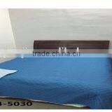 Bule Plain Microfiber Bedding Ultrasonic Quilts thumbnail-1