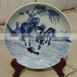 Chinese Antique Blue and White Porcelain Dish thumbnail-1