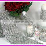 RHINESTONE MESH WRAPS DIAMOND RIBBON