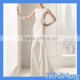 HOGIFT Slim Fishtail Lace Wedding Dress,Sexy Mermaid Wedding Dress 2016,High-grade Elegant Lace Halter Custom Wedding thumbnail-1