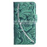 Excellent Factory Diamond Splicing Smartphone Case for Samsung Galaxy S7 With Three Card Slot thumbnail-2