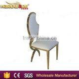 Hotel Moon Back Gold Frame Chairs French White Chairs thumbnail-3