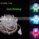 Lotus Shape 11W LED RGB Stage Light 51pcs Beads Crystal Effect Light Auto Rotating for House Decoration DJ Disco Bar AC110-240V