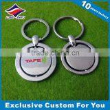 Custom Logo Coin Holder Keychain Silver With Logo Engrave thumbnail-1