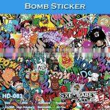 HD-081 Colorful Design Printing Bomb Sticker Vehicle Body Decoration thumbnail-1