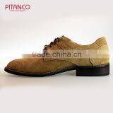 Tan Swede Leather Latest Design Mens Derby Shoes thumbnail-1