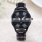 2016 Montre Suisse Korea Design Leather Band Stainless Steel Lady Purple Watch Quartz Movt Uhren 3ATM thumbnail-3