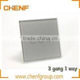 Hot Sell Cheaper Wall Touch Screen 3 Gang 1 Way Switch thumbnail-1