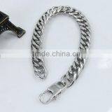 Heavy Metal Cuban Curb Link Chain Men's Bracelet Stainless Steel 22cm Length thumbnail-4