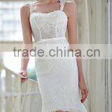 (MY1119) MARRY YOU China Lace Strap Sweetheart Elgant Short Wedding Dress For Lady 2015