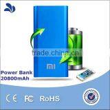 Shenzhen Factory Directly Slim Portable Power Bank 20000mah,CE ROHS Dual Flashlight Smart Mobile Power Bank Charger Wholesale