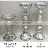 Hand Blown Glass Shiny Candle Holder and LED Light thumbnail-1