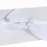 White Rectangle Matte Ribbon Folding Paper Gift Packing Box thumbnail-5