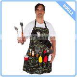 Camouflage Grill Master Grill Apron and Accessory - Holds Beverages and Tools