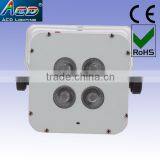 HOT 4*18w 6in1 Rgbwa+uv Remote Control Wireless Dmx512 Battery Powered Truss Led Stage Par Cans
