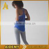 Fitness Yoga Tank Top With Built in Bra Inside Cross Back Wholesale Ladies Tank Top Yoga Wear thumbnail-3