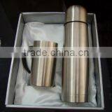 Stainless Steel Mug Gift 500ml Flask and 300ml Coffee Mug Set in Black Gift Box thumbnail-4
