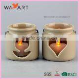 Decorative Grey Ceramic Candle Container For Promotion thumbnail-1
