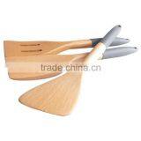 Food Grade Silicone Handle Kitchen Wood Tools Set Of 7 thumbnail-2