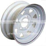 White Trailer Steel Wheels 4x4 Steel Wheels thumbnail-1