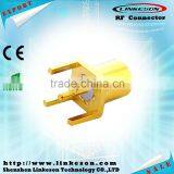 Gold-plated MCX Male Coaxial Connector for PCB Mounting