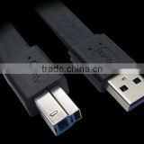 USB 3.0 A Male to USB 3.0 B Male flat Cable